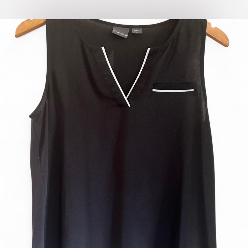 Covington Black Sleeveless Blouse size medium